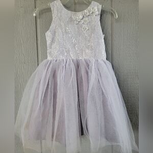 Pippa & Julie Puffy LayereTulle And Sequin  Princess dress Sz 7 Grayish-lavander